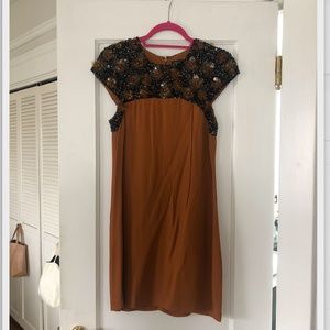 French Connection Brown Sequin Cocktail Dress, sz 6